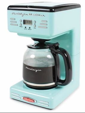 Nostalgia Aqua Retro-Style 12-Cup Drip Coffee Maker